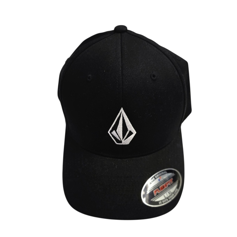 NWT Volcom True To This Flexfit Golf Baseball Hat Cap Mens L/XL Black